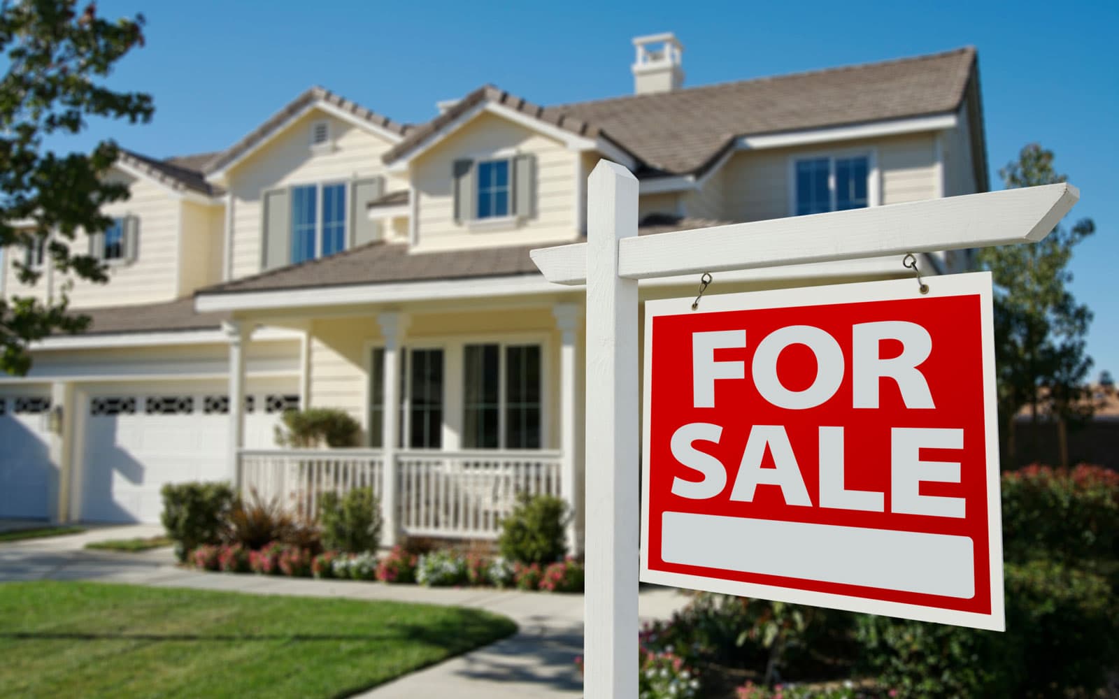 For sale home with rooftop solar panels
